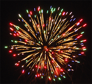 Fireworks @ 10,000 Lakes Festival, July 25, 2009 - photo by Ankur Malhotra