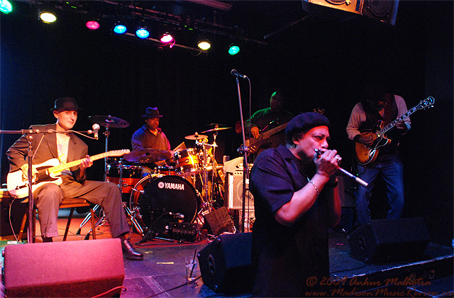 Billy Branch, AJ Love, Joey Banks, Bruce Alford, Don Rembert at the Frequency - photo by Ankur Malhotra