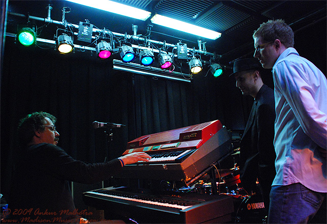 Barrelhouse Chuck, Joe NOsek, AJ Love at the Frequency - photo by Ankur Malhotra