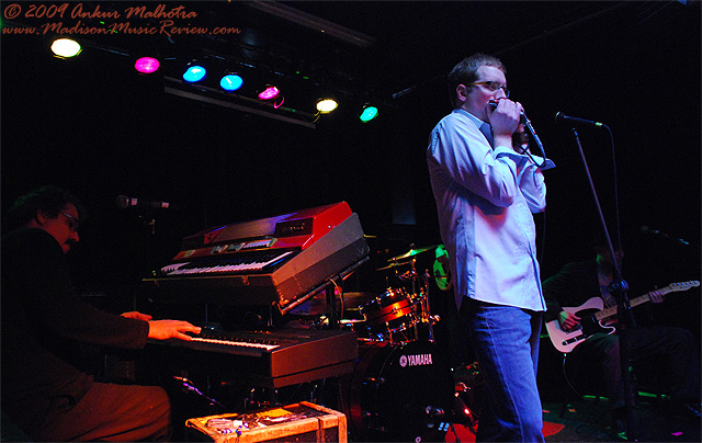 Barrelhouse Chuck, Joe NOsek, AJ Love at the Frequency - photo by Ankur Malhotra
